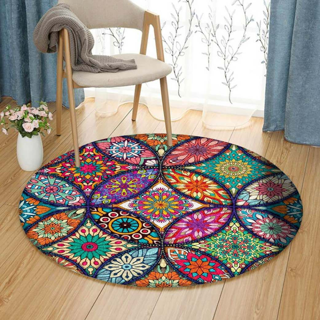 Mandala Round Rug Carpet Bedroom Livingroom Home Decor