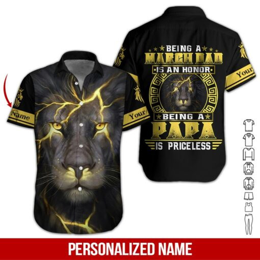 March Dad Personalized Hawaiian Shirt