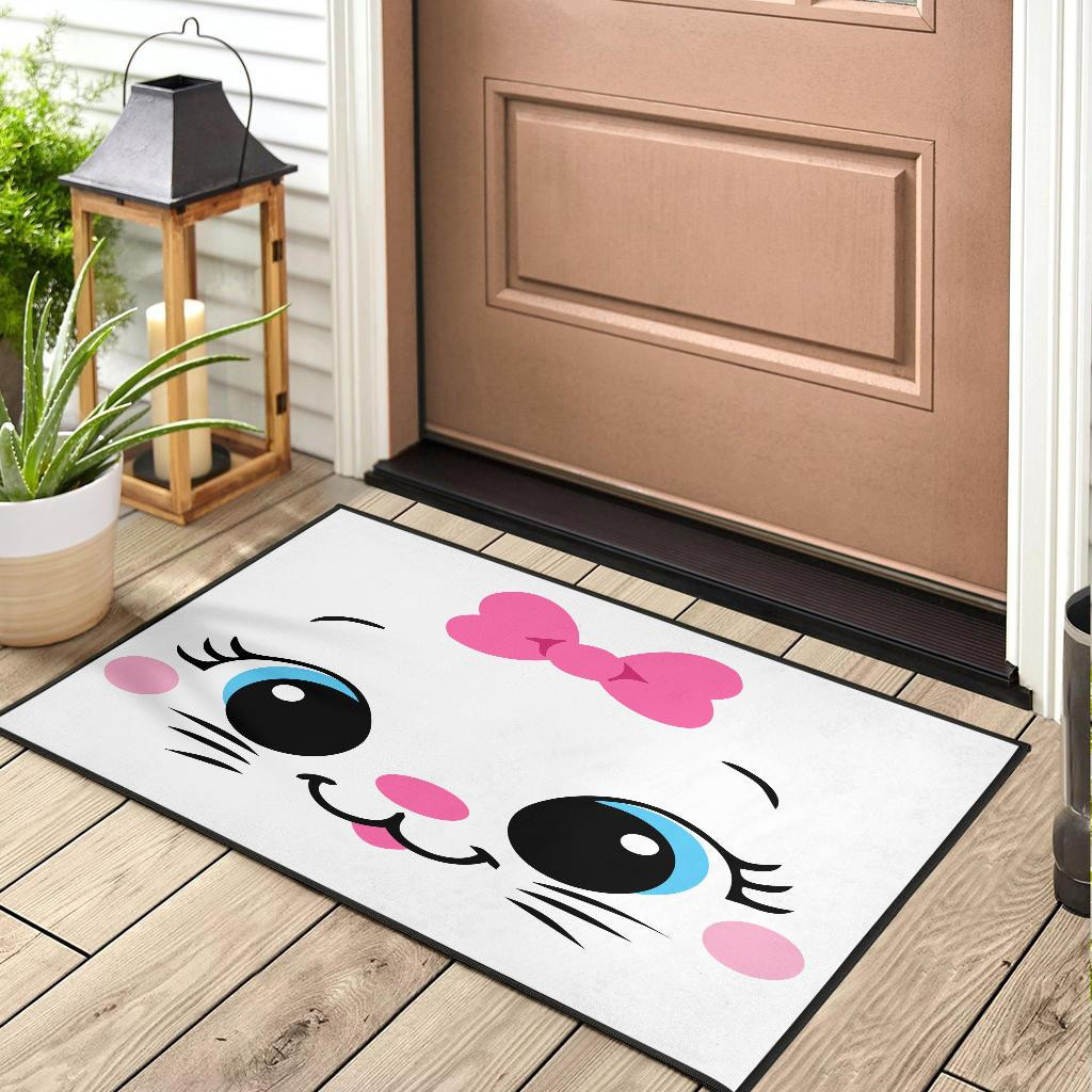 Marie cat 1 Rubber Doormats - Image 3