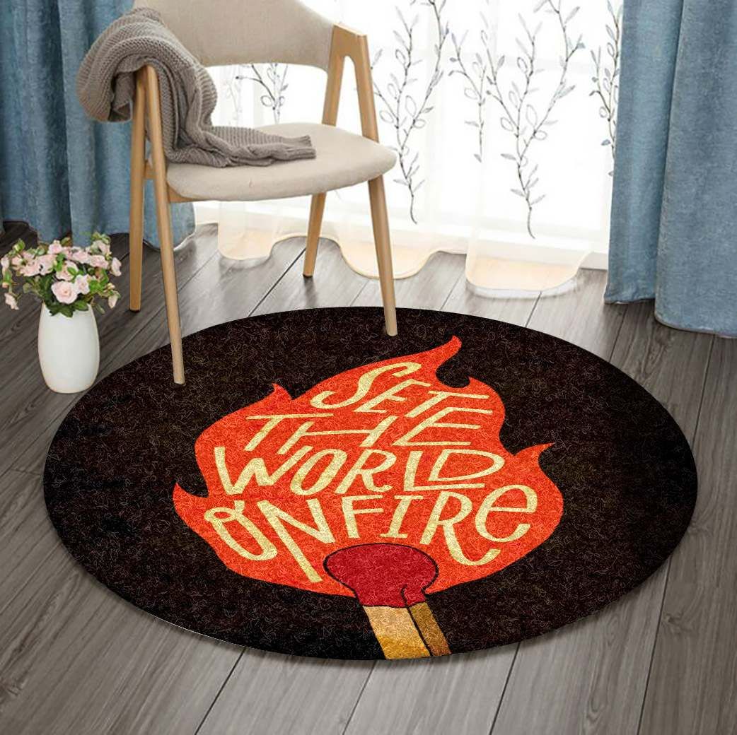 Matches Round Rug Carpet Bedroom Livingroom Home Decor