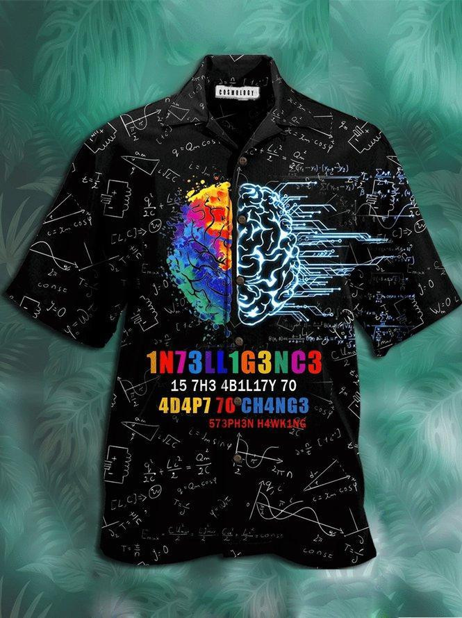 Math Brain Hawaiian Shirt