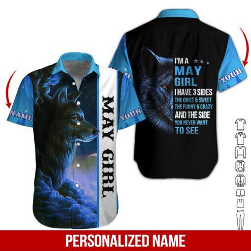 May Girl Personalized Hawaiian Shirt