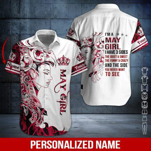 May Girl Personalized Hawaiian Shirt