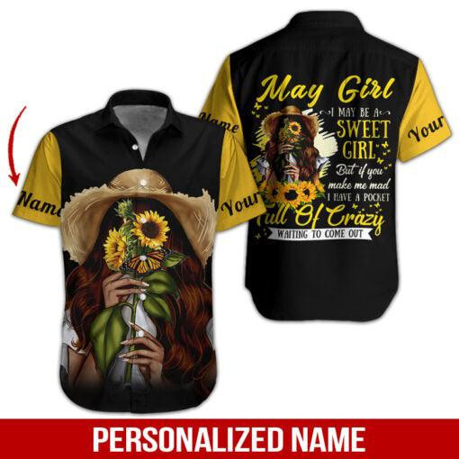 May Girl Personalized Hawaiian Shirt