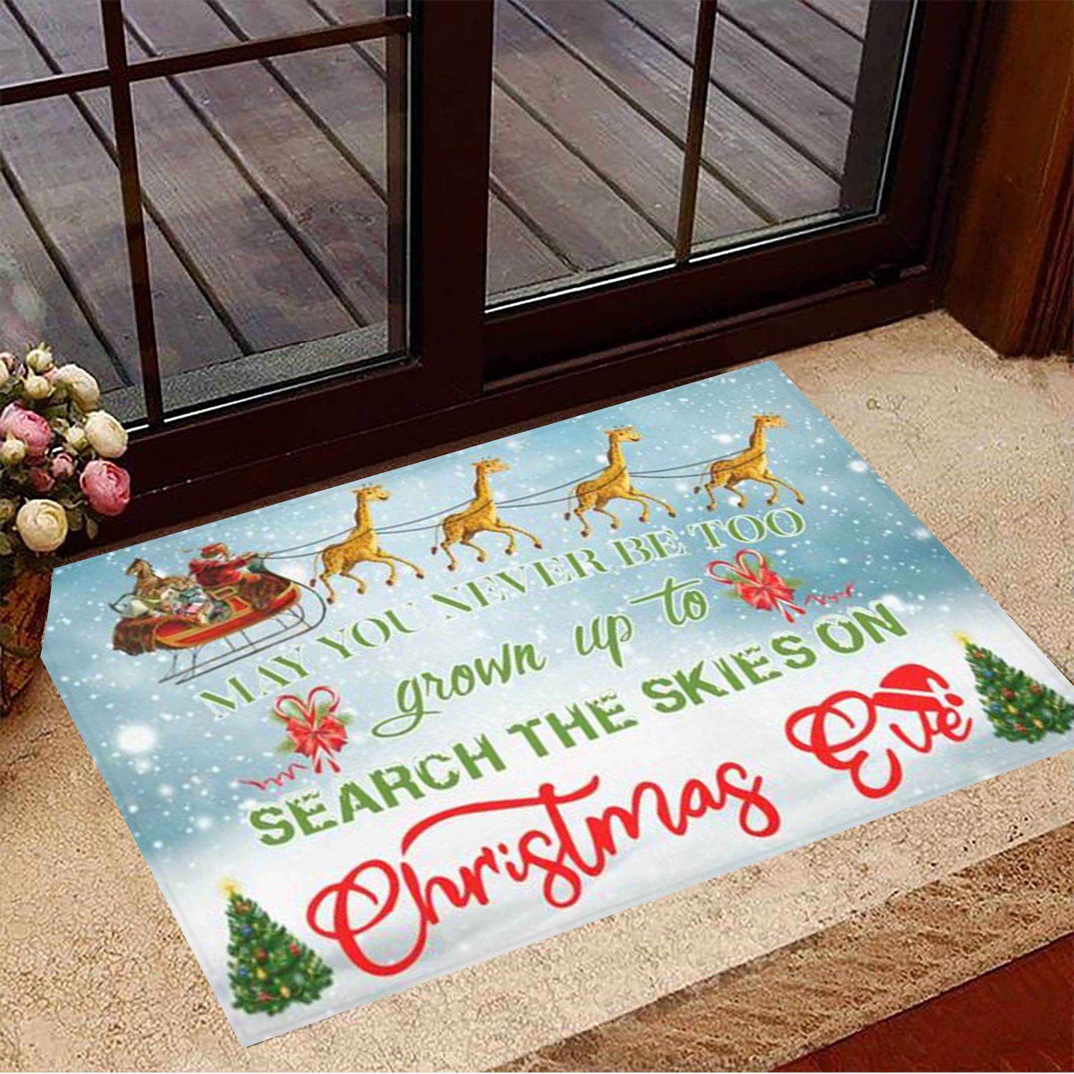 May You Never Be Too Grown Up Rubber Doormat Merry Christmas Rubber Doormat Christmas Gifts For Men