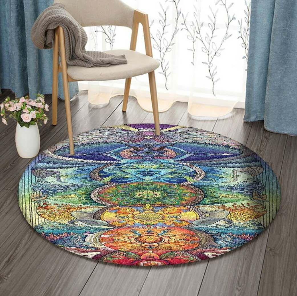 Meditation Round Rug Carpet Bedroom Livingroom Home Decor