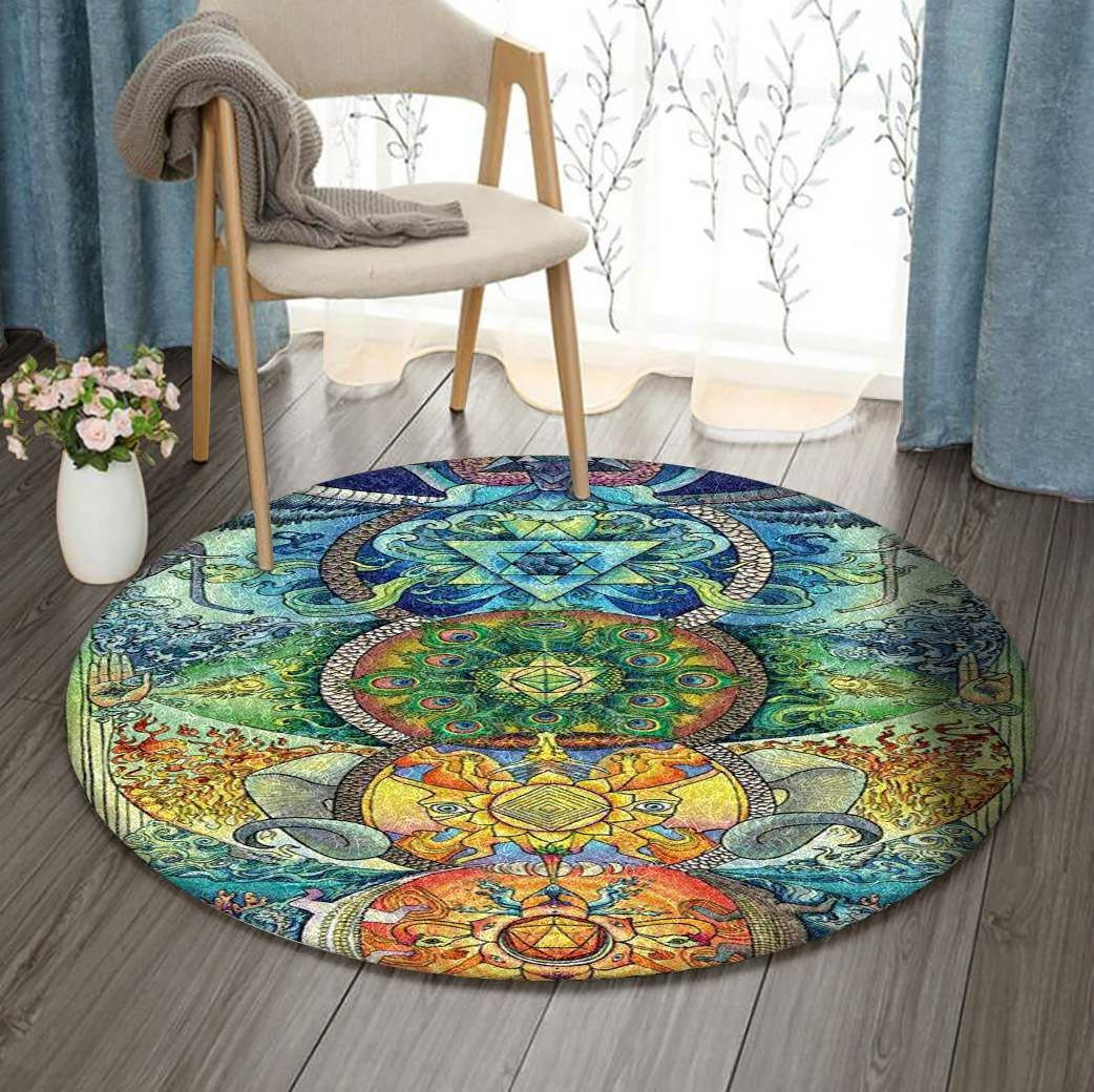 Meditation Round Rug Carpet Bedroom Livingroom Home Decor