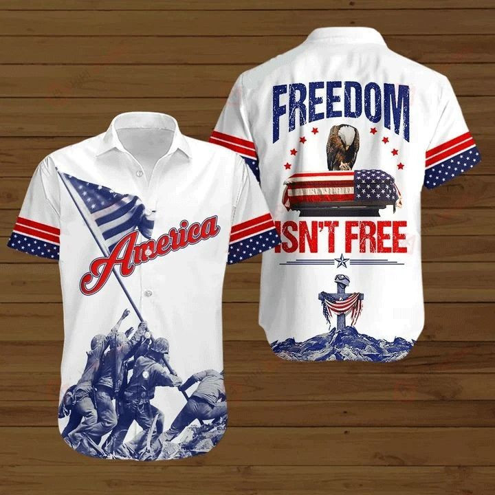 Memorial Day American Flag Freedom Isn_t Free Hawaiian Shirt
