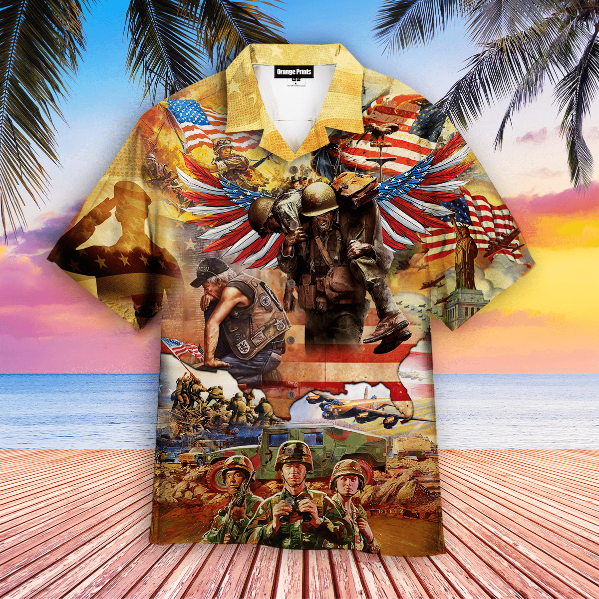 Memorial Day Proud To Be American Veteran Hawaiian Shirt