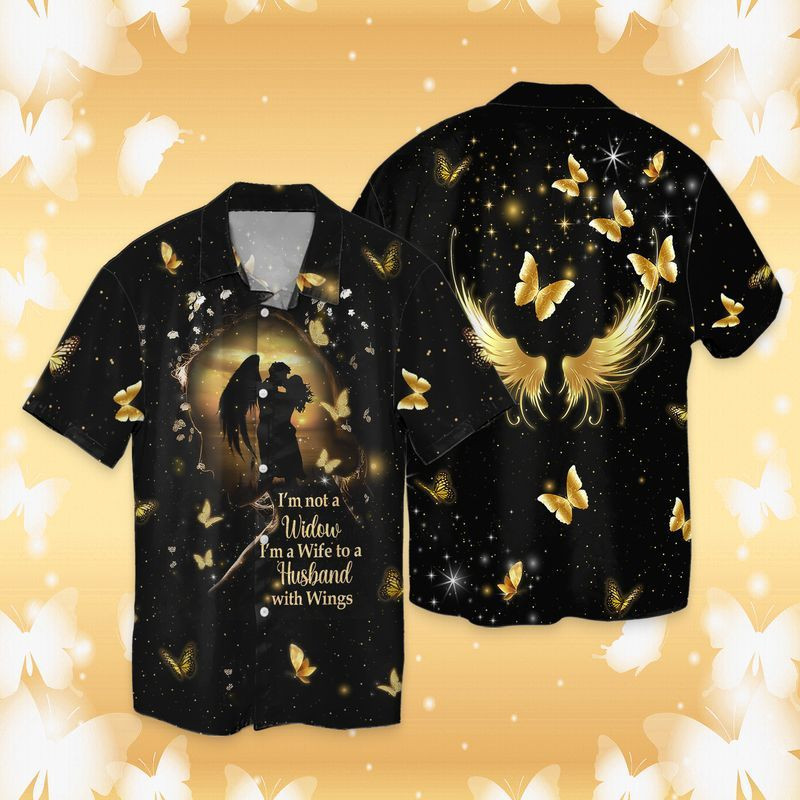 Memorial Day Wife And Husband Butterflies I Am Not A Wife To A Husband With Wings For Men Women Hawaiian Shirt