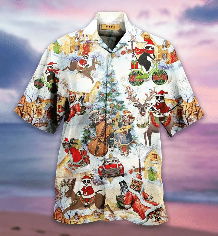 Meowy Christmas Hawaiian Shirt