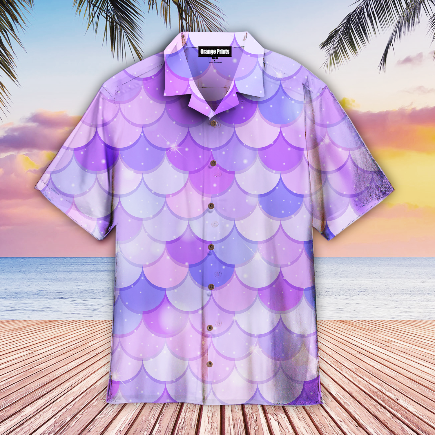 Mermaid Purple Hawaiian Shirt