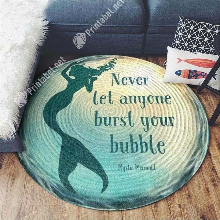 Mermaid Round Rug Carpet Bedroom Livingroom Home Decor