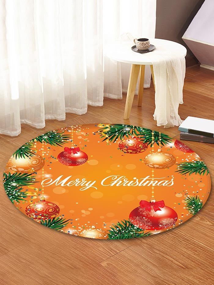 Merry Christmas Round Rug Carpet Bedroom Livingroom Home Decor