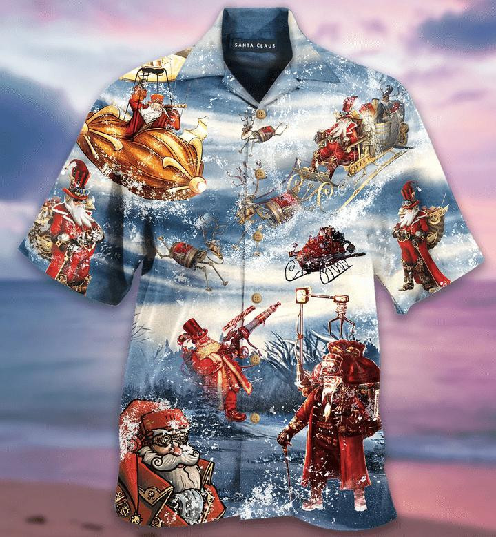 Merry Steampunk Christmas Hawaiian Shirt