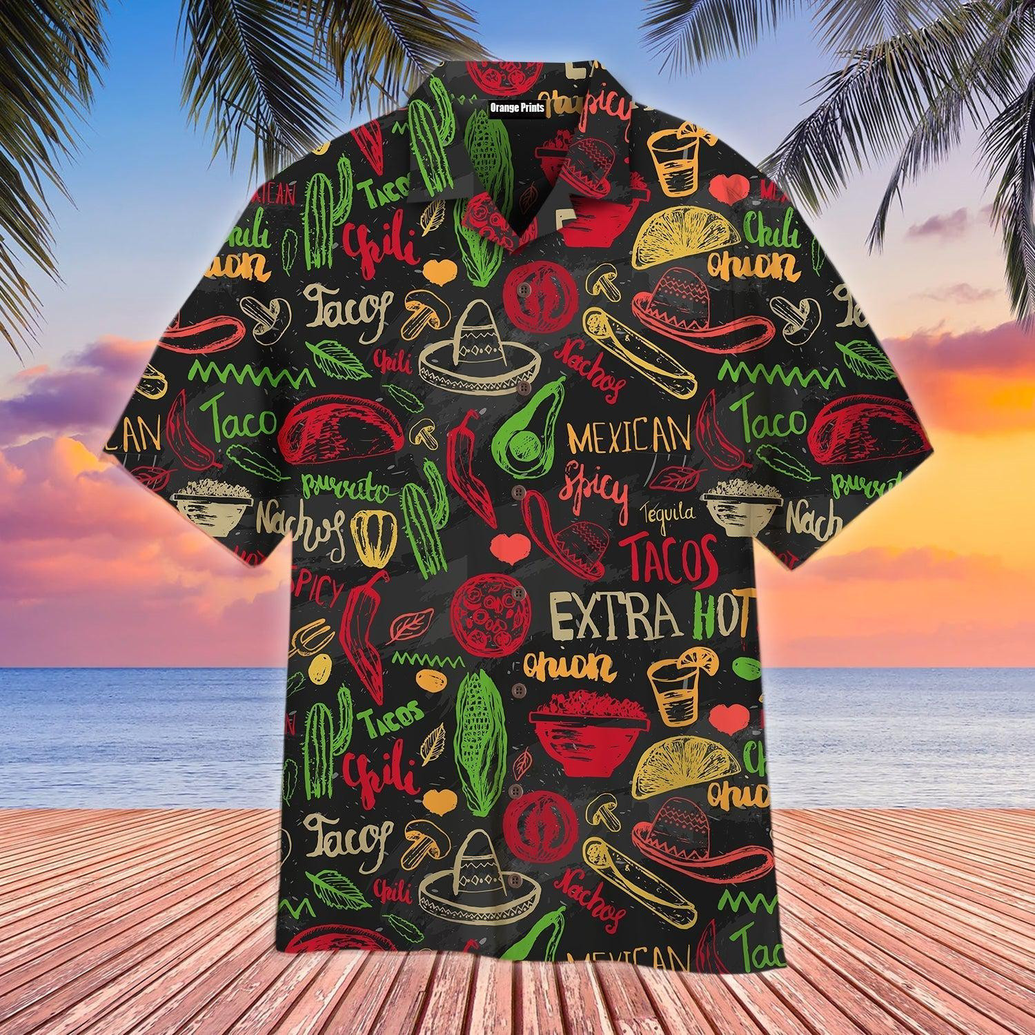 Mexican Food Seamless Happy Cinco de Mayo Hawaiian Shirt