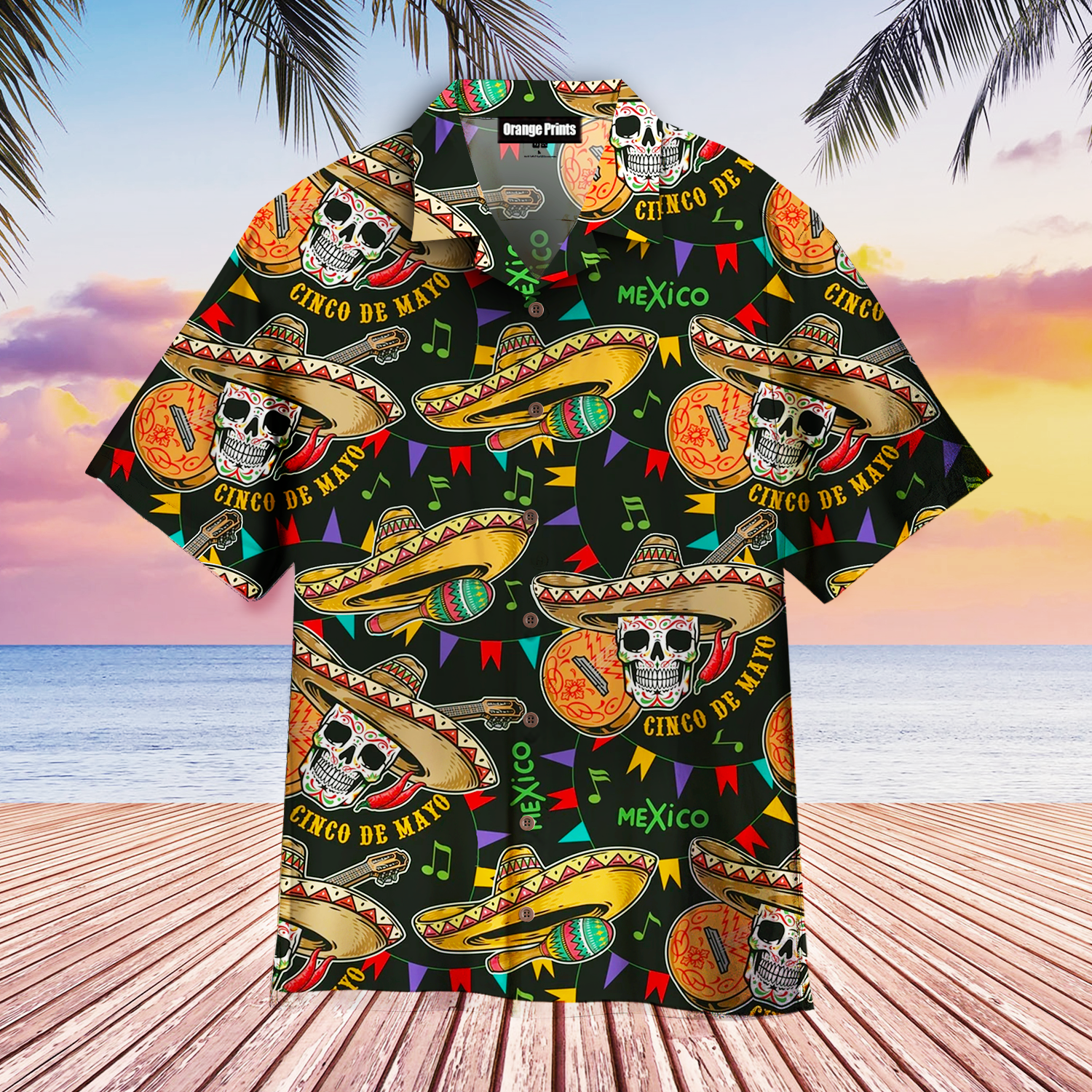 Mexican Skull Cinco De Mayo Hawaiian Shirt