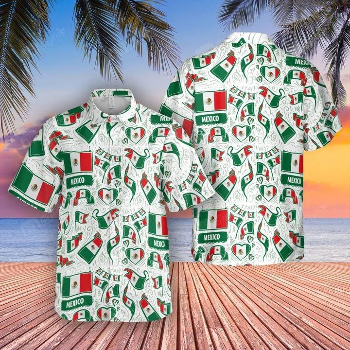 Mexico Flag Hawaiian Shirt