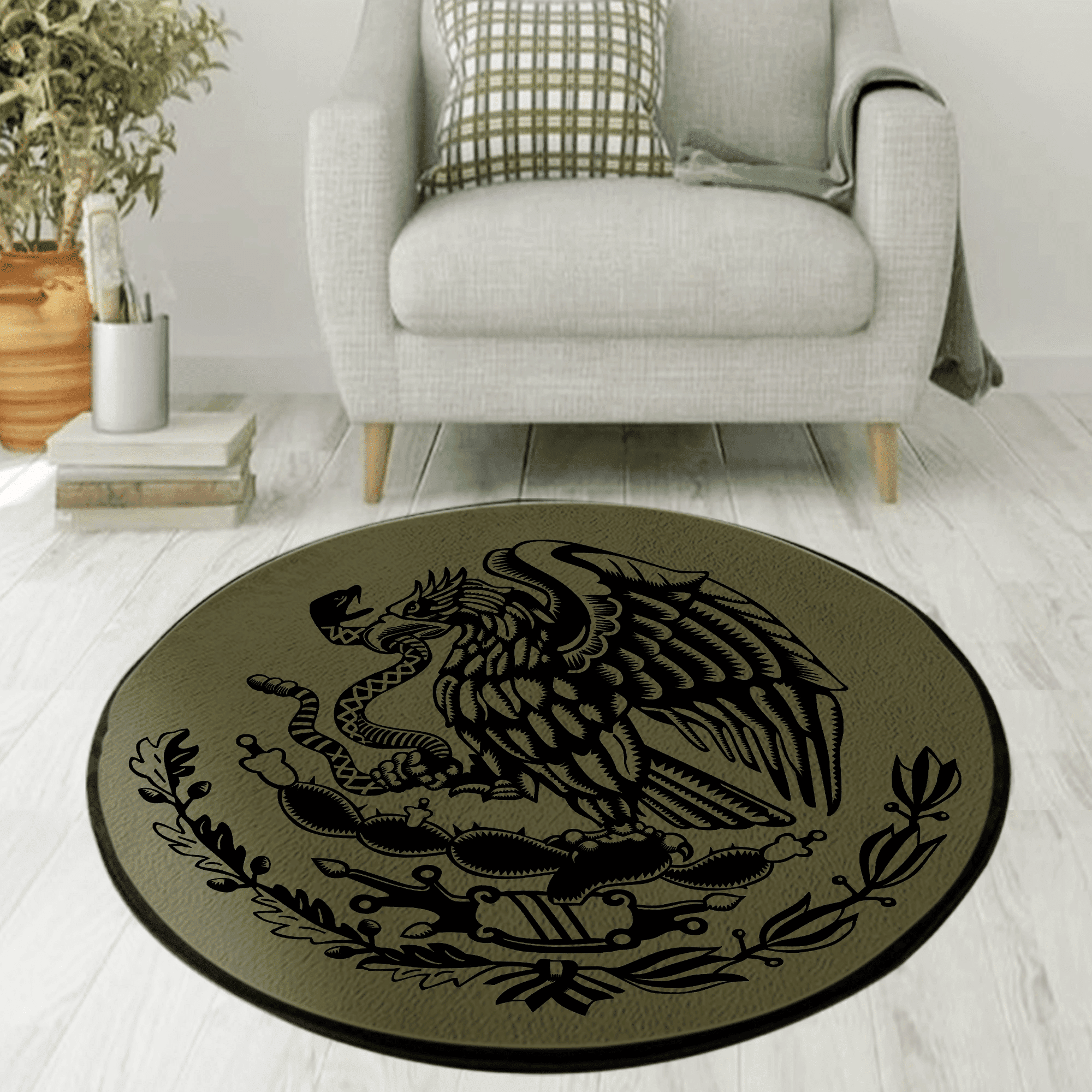 Mexico Round Rug Carpet Bedroom Livingroom Home Decor