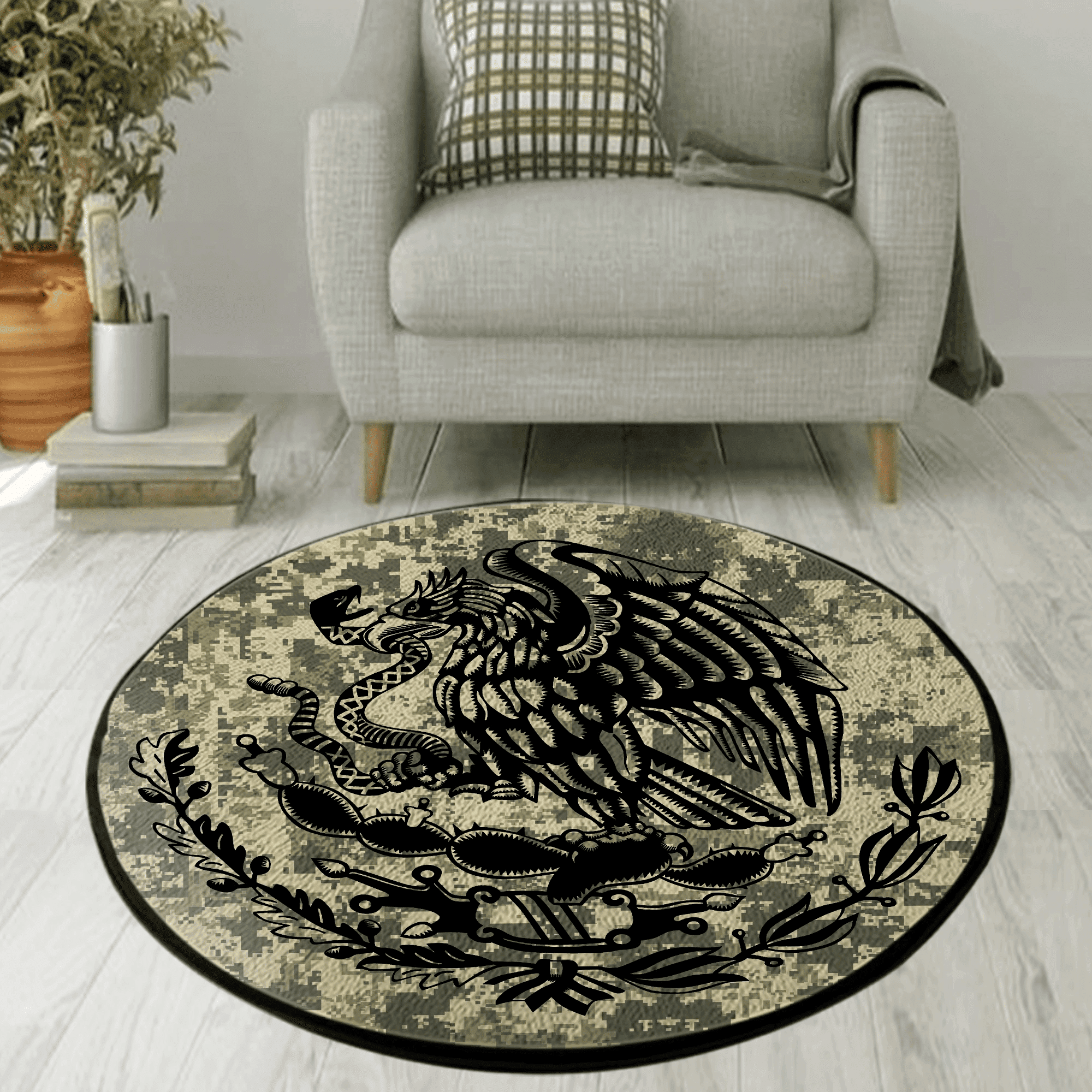 Mexico V2 Round Rug Carpet Bedroom Livingroom Home Decor