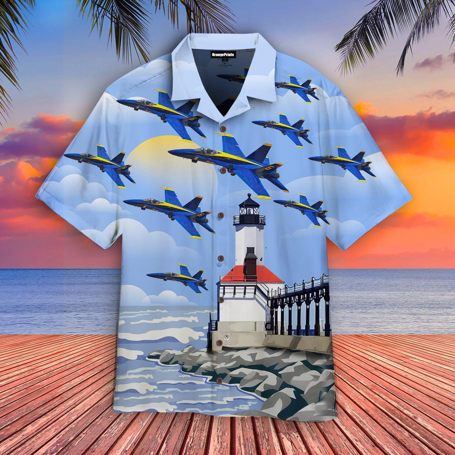 Michigan Lighthouse Hawaiian Shirt