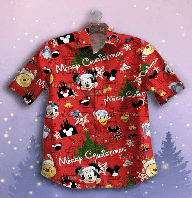 Mickey Mouse Movies Disney Merry Christmas Hawaiian Shirt
