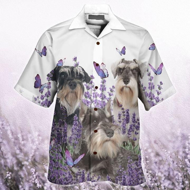 Miniature Schnauzer Beach Shirt Hawaiian Shirt