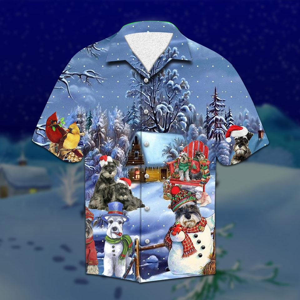 Miniature Schnauzer Christmas Hawaiian Shirt