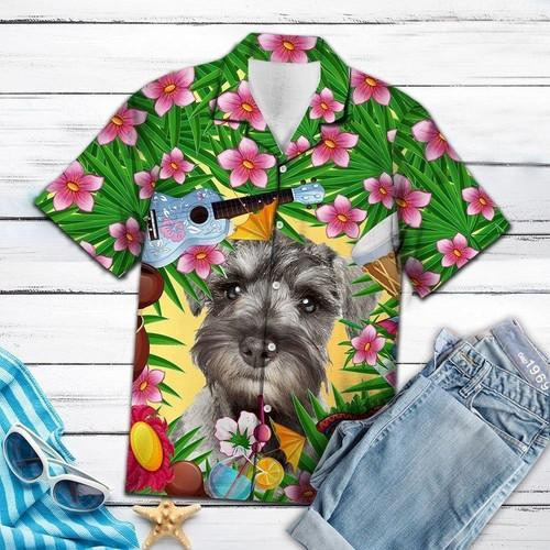 Miniature Schnauzer Summer Party Hawaiian Shirt