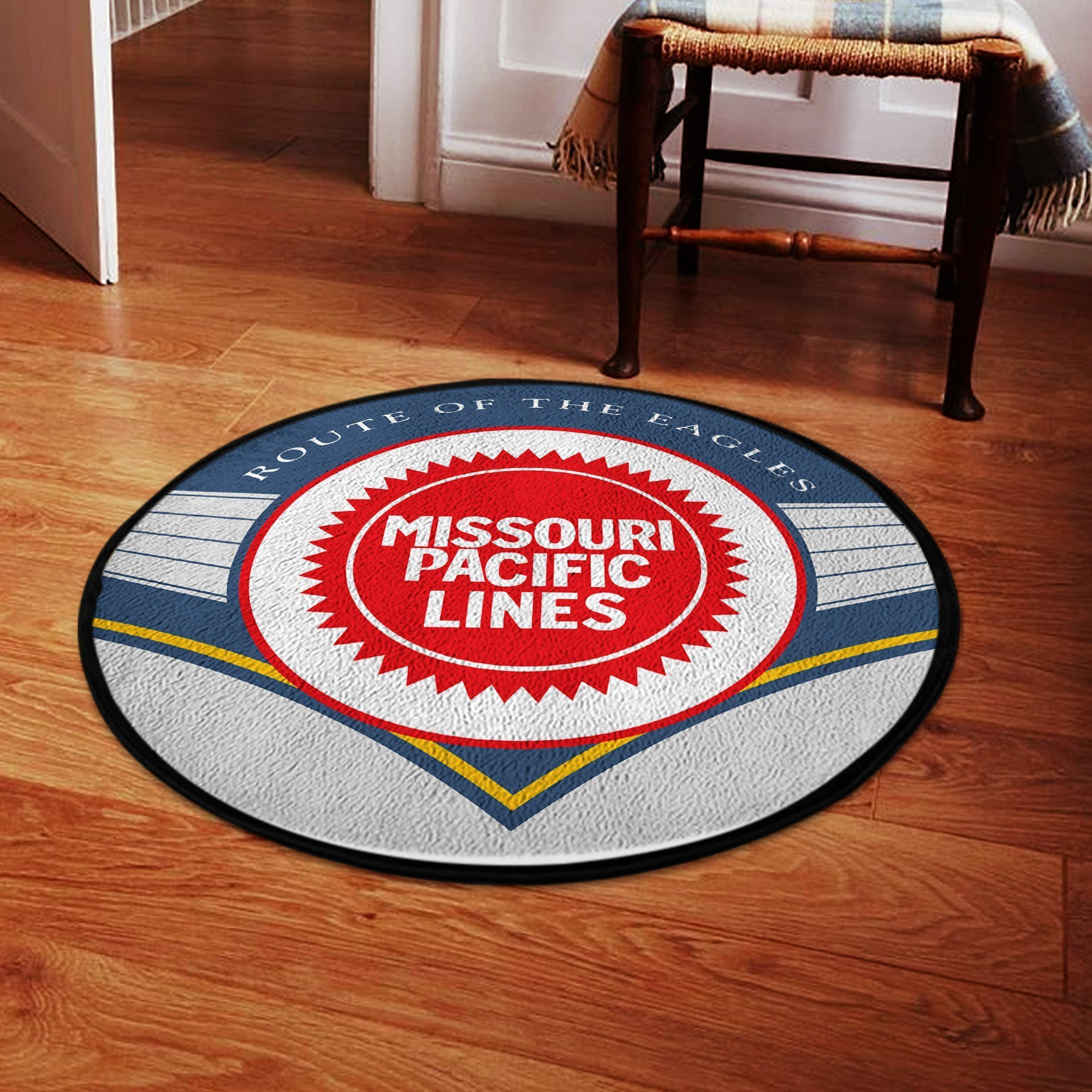 Missouri Pacific Railroad Round Rug Carpet Bedroom Livingroom Home Decor