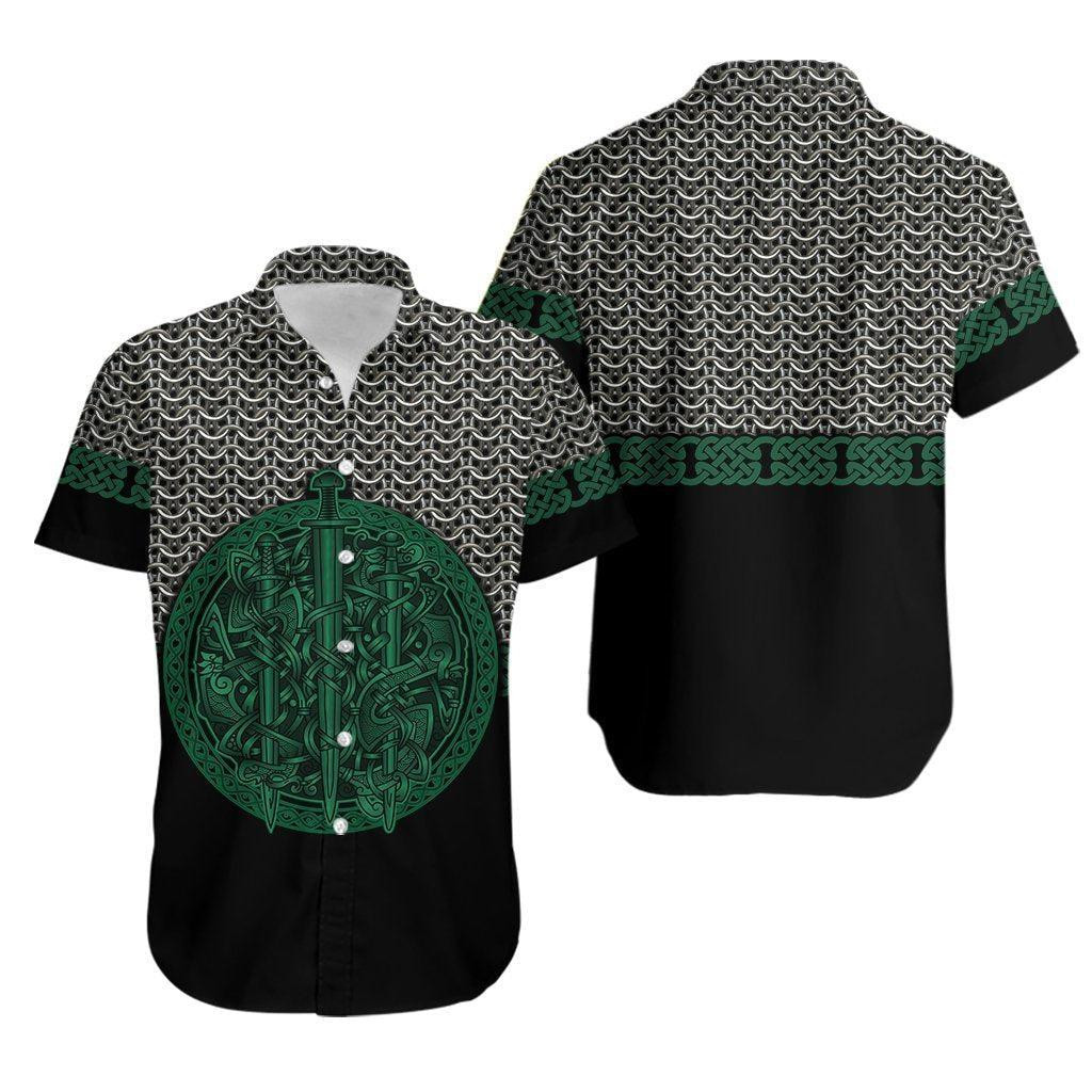 Mix Celtic Patterns Green Hawaiian Shirt