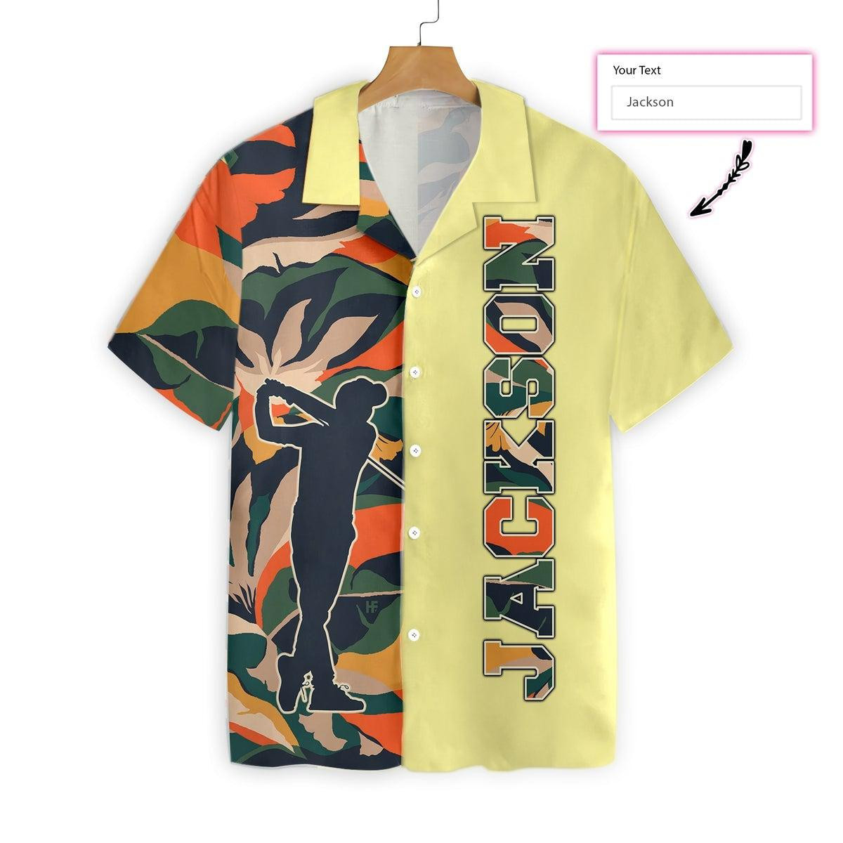 Modern Exotic Jungle Gentle Golf Personalized Hawaiian Shirt