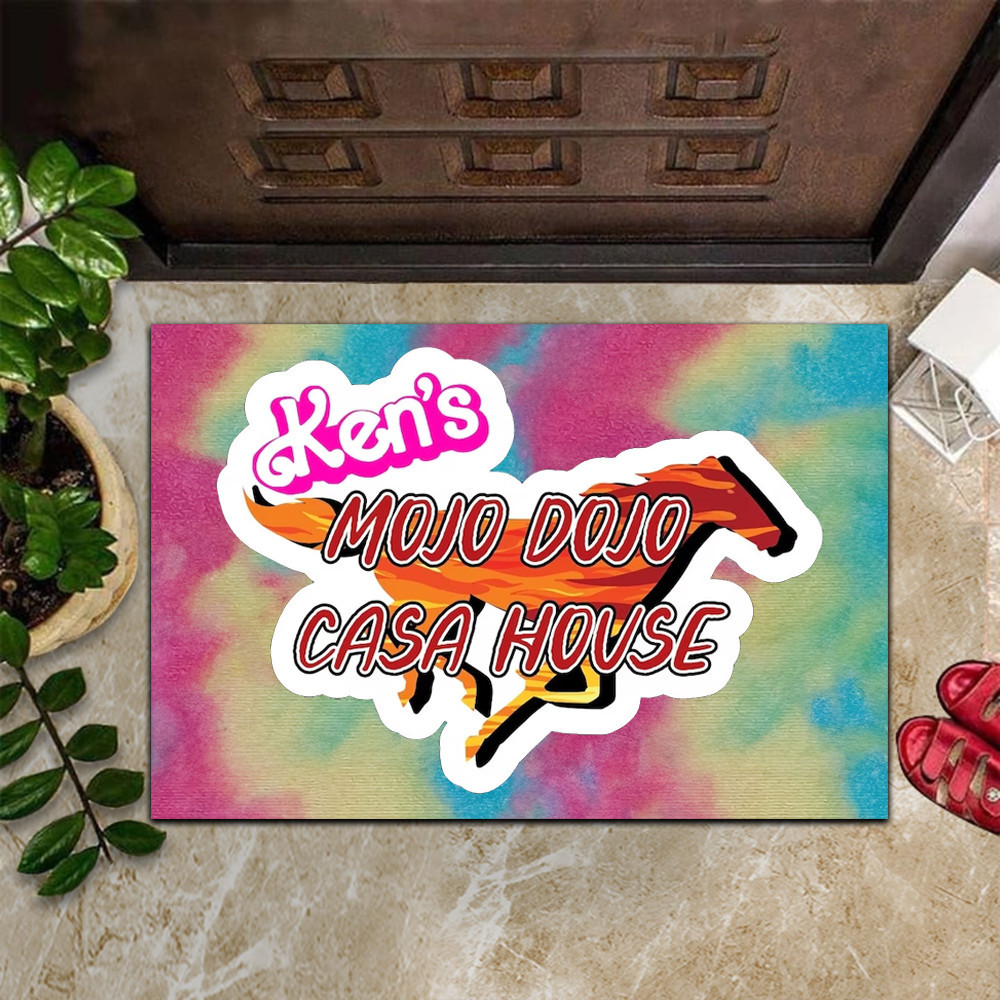Mojo Dojo Casa House Rubber Doormat Tie Dye Horse Kens Mojo Dojo Casa House Funny Mat