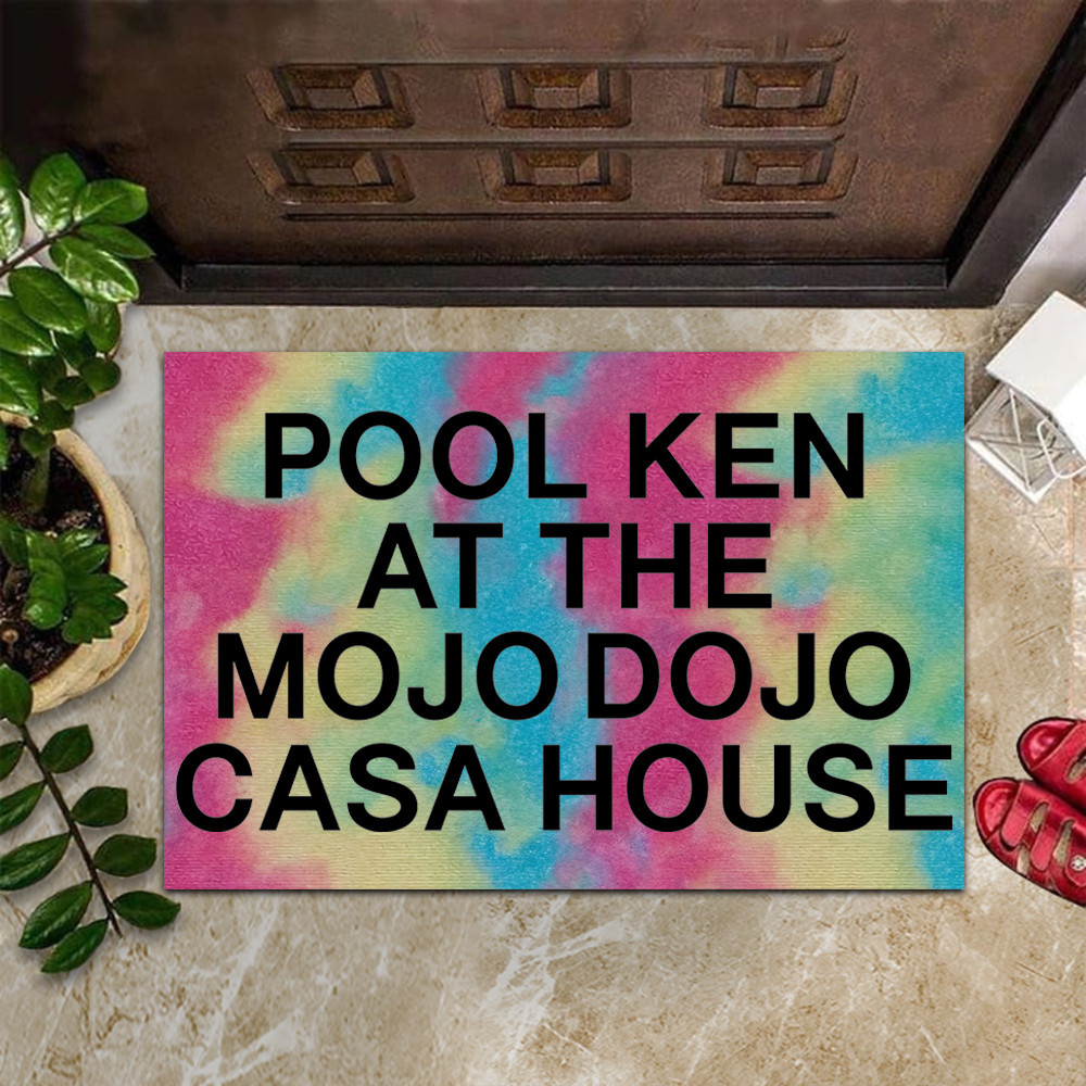 Mojo Dojo Casa House Rubber Doormat Tie Dye Pool Ken At The Mojo Dojo Casa House For Sale