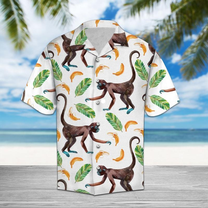 Monkey Pattern Hawaiian Shirt