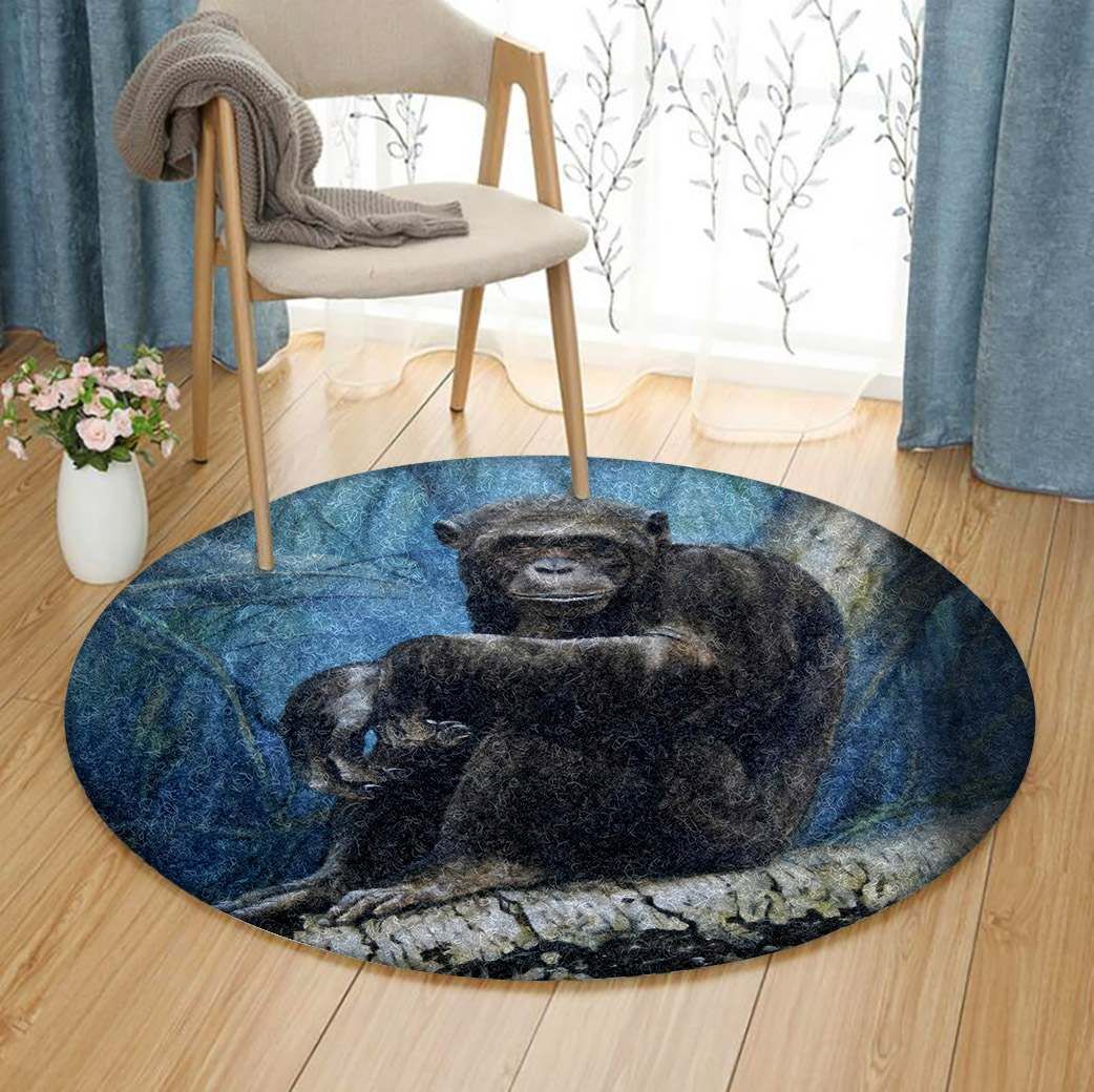 Monkey Round Rug Carpet Bedroom Livingroom Home Decor