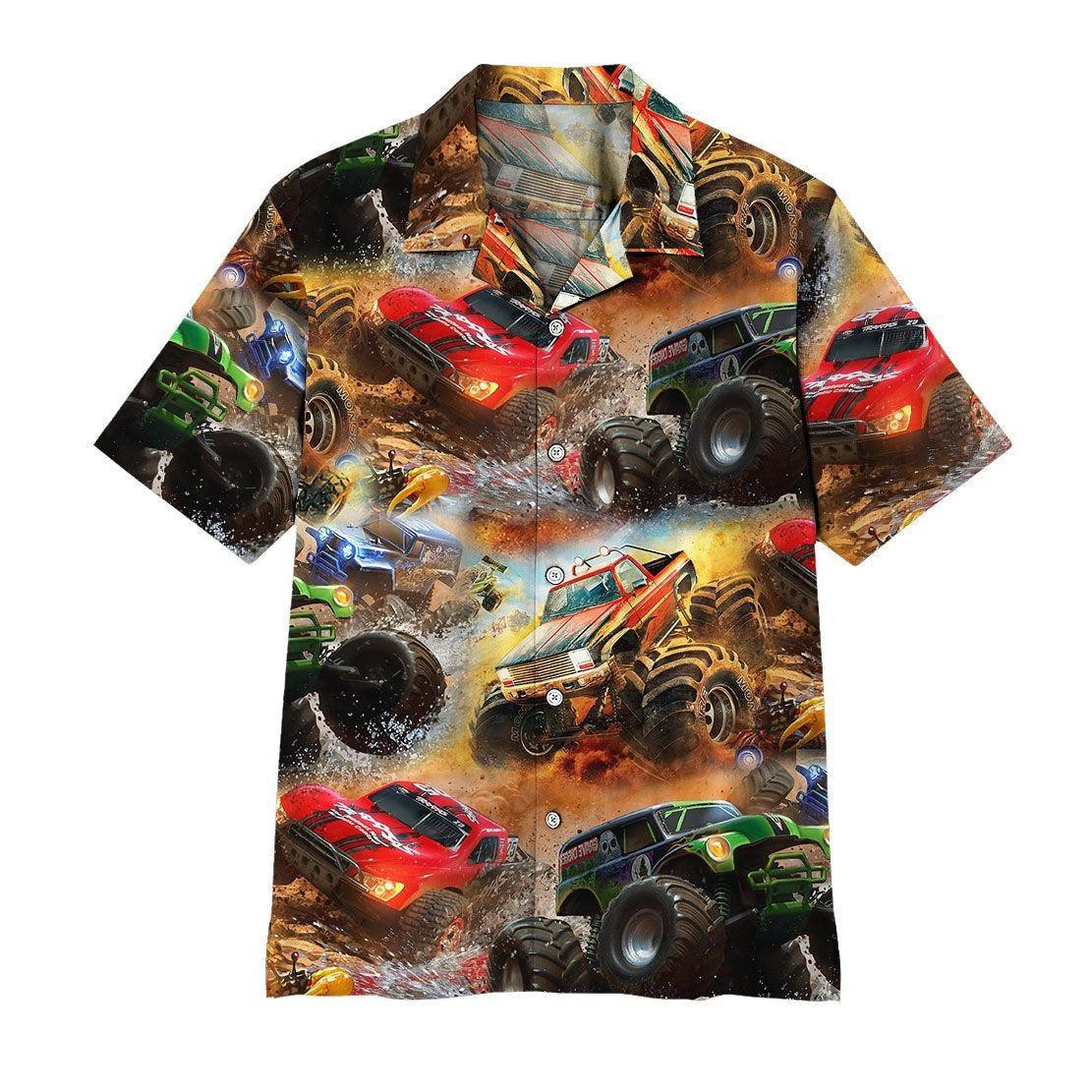 Monster Truck Hawaiian Shirt