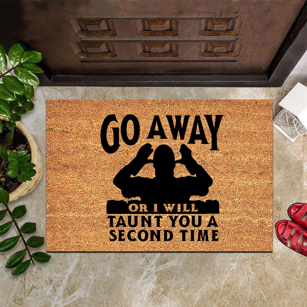 Monty Python Rubber Doormat Monty Python Door Mat Go Away Or I Shall Taunt You A Second Time
