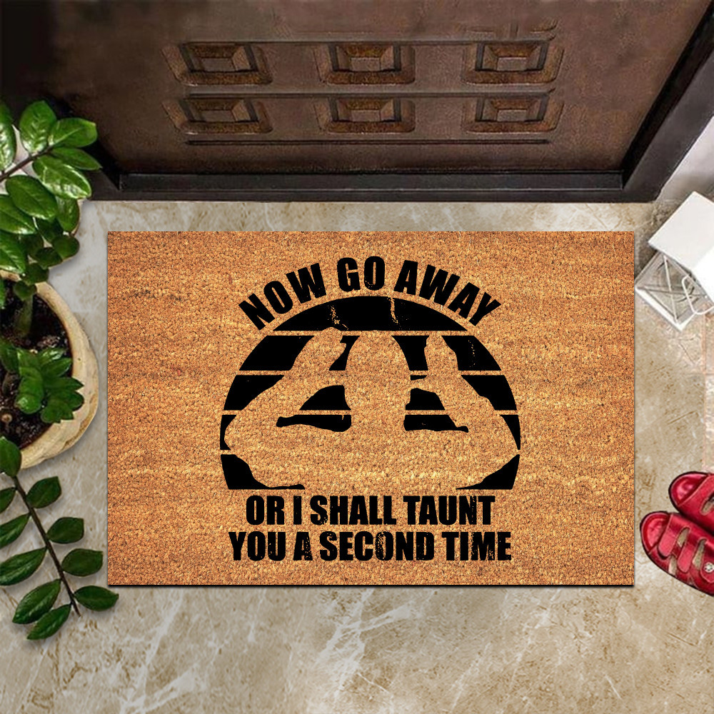 Monty Python Rubber Doormat Monty Python Welcome Mat Go Away Or I Shall Taunt You A Second Time