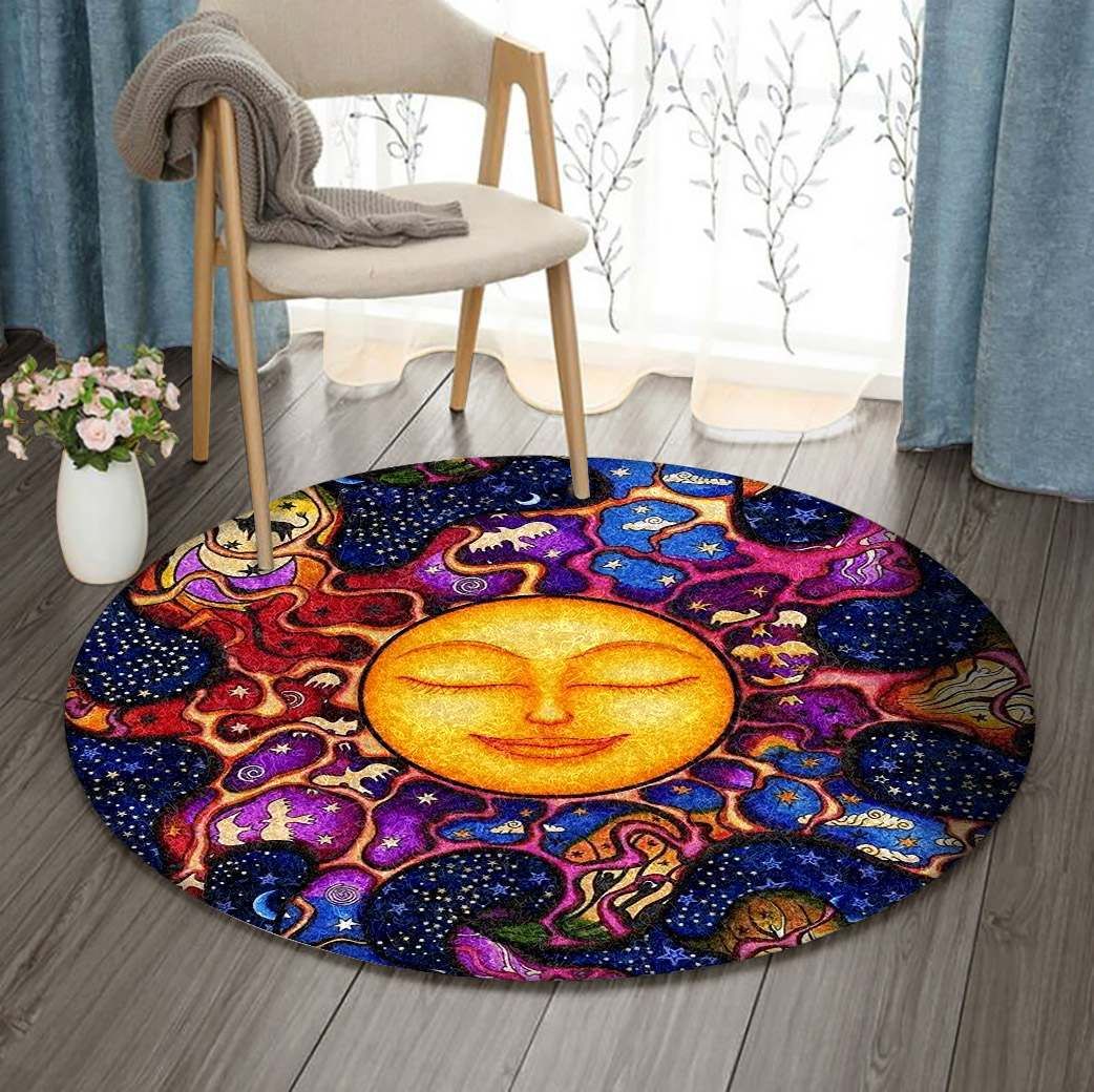 Moon Round Rug Carpet Bedroom Livingroom Home Decor