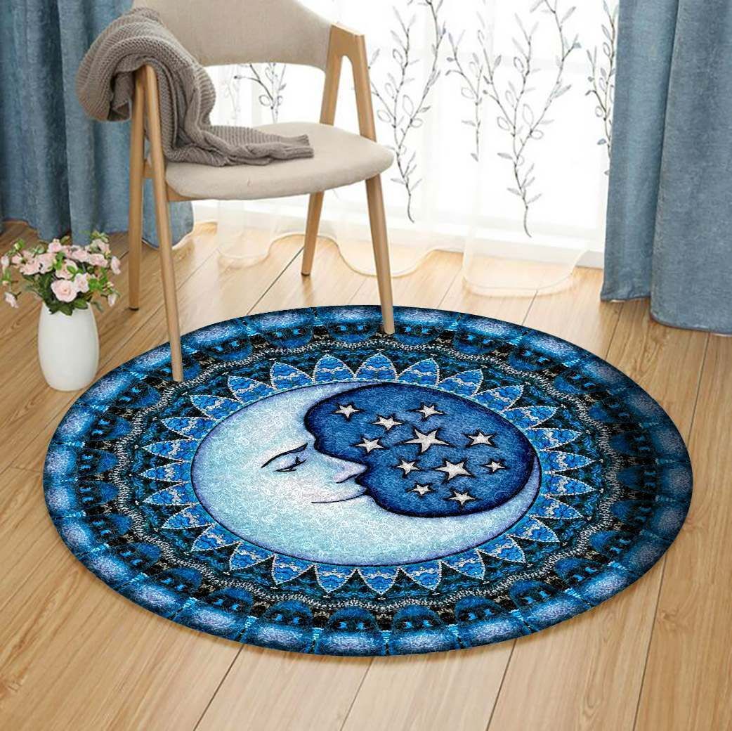 Moon Round Rug Carpet Bedroom Livingroom Home Decor