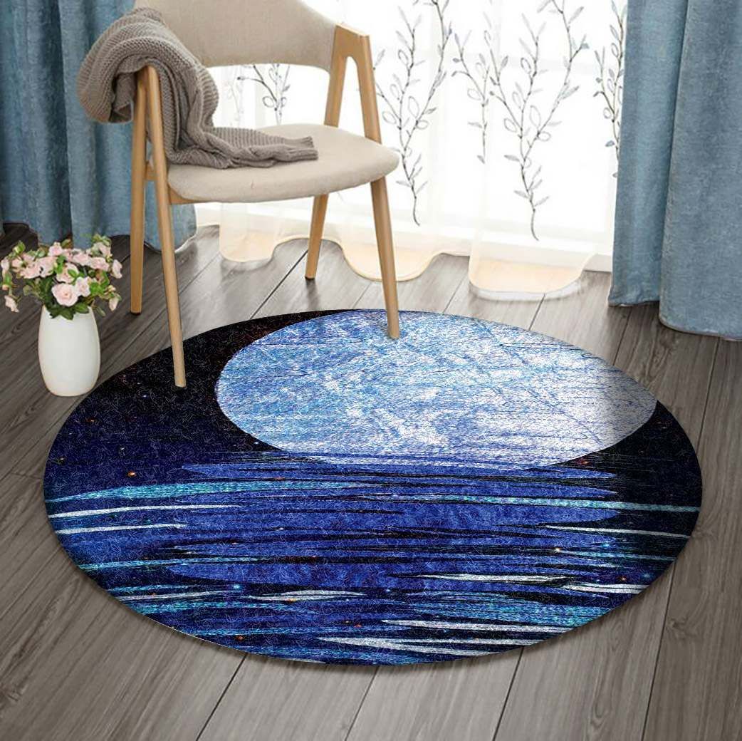 Moon Round Rug Carpet Bedroom Livingroom Home Decor