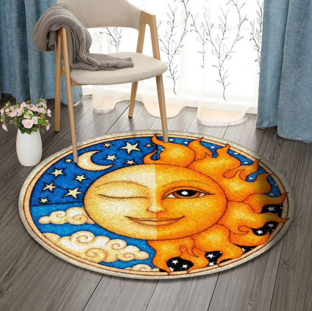 Moon Round Rug Carpet Bedroom Livingroom Home Decor