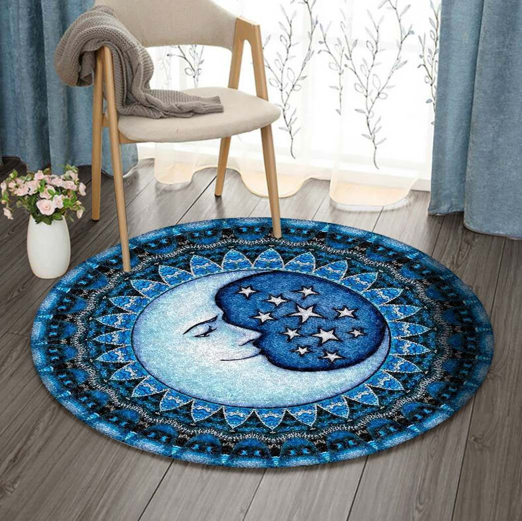 Moon Round Rug Carpet Bedroom Livingroom Home Decor