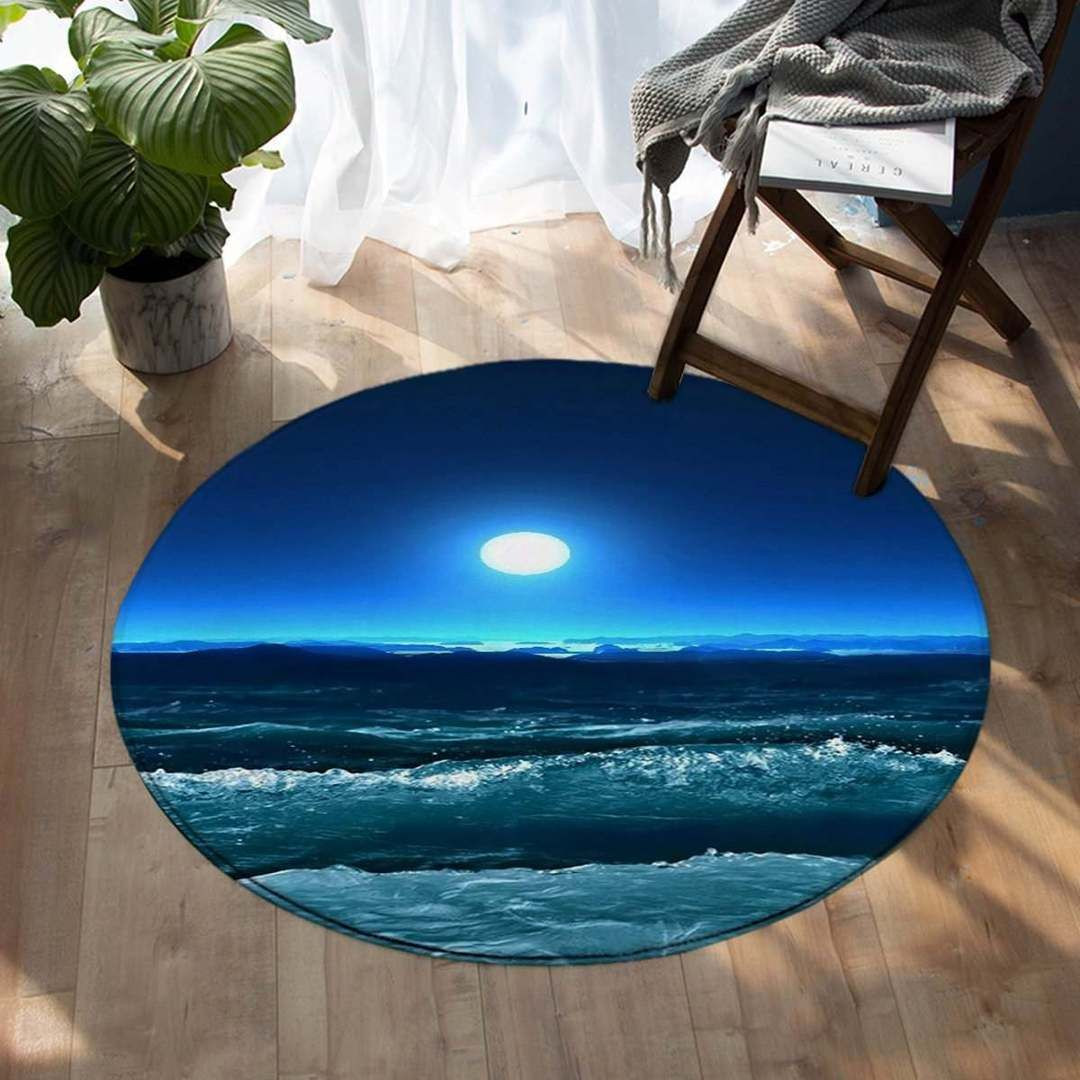 Moonlight Magic Round Rug Carpet Bedroom Livingroom Home Decor