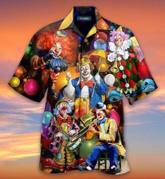 More Clown Less Frownin Halloween Hawaiian Shirt
