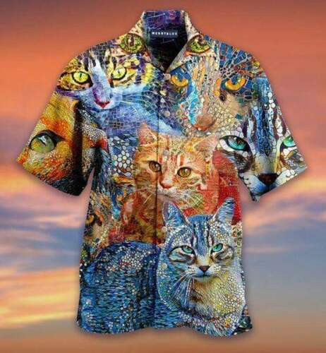 Mosaic Cat Hawaiian Shirt