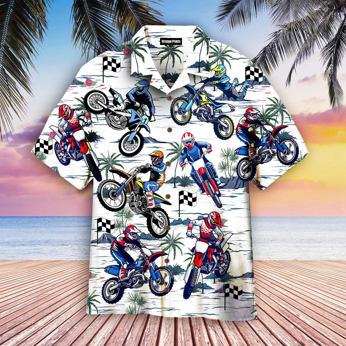 Motocross Racing Dirt Bike Hawaiian Shirt