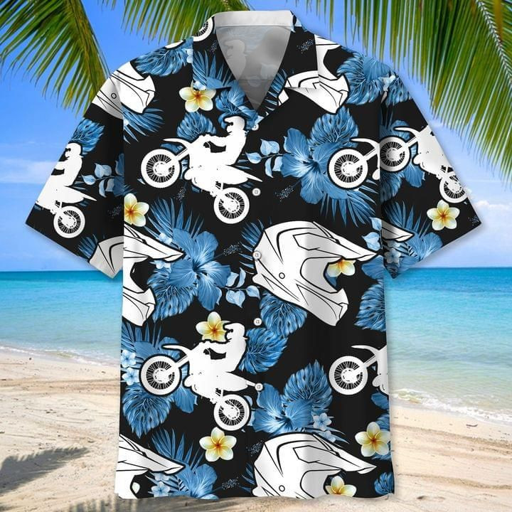 Motor Racing Tropical Print Hawaiian Shirt