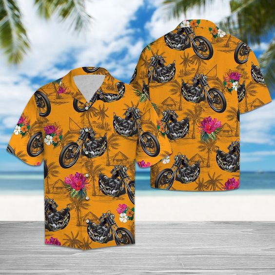 Motor Tropical Flowers Hawaiian Shirt